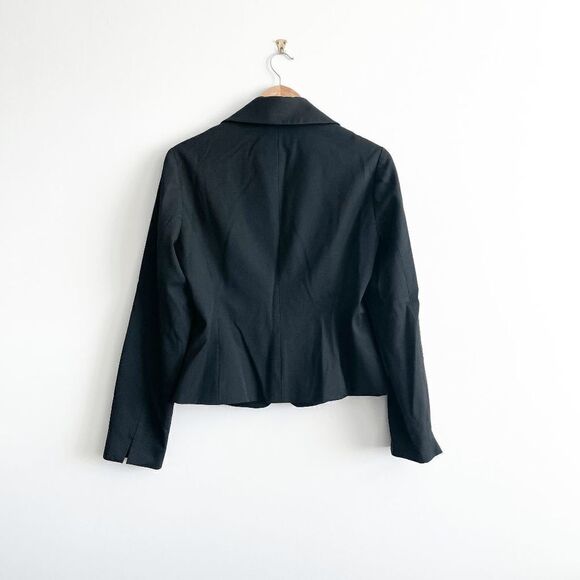 Nine West Women Blazer Jacket Career Embroidered Black Size 8 - Picture 2 of 9